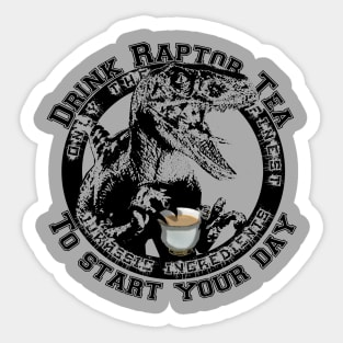 Tea with Raptor Sticker